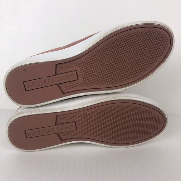 Michael Kors Women's Dusty Rose Suede Sneakers - Picture 13 of 15